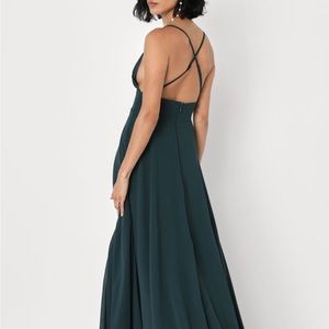 Lulu dark green bridesmaid dress, women’s medium